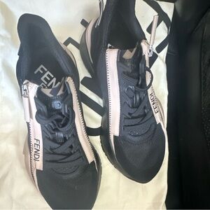 Fendi Black and Pink Women's Sneakers